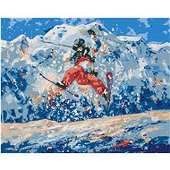 Freestyle skier, 40×50 cm, off canvas on frame - Painting by Numbers