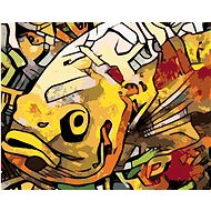 Graffiti fish, 40×50 cm, stretched canvas on frame - Painting by Numbers