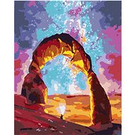 Grand Canyon and the Space Sky, 80×100 cm, without frame and without canvas shut off - Painting by Numbers