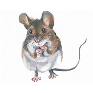 Brown Mouse, 80×100 cm, stretched canvas on frame - Painting by Numbers