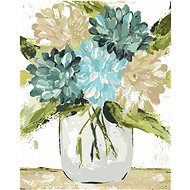 Hydrangea in a vase (Haley Bush), 40×50 cm, without frame and without canvas shut off - Painting by Numbers