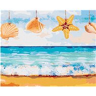Starfish and seashells, 80×100 cm, without frame and without canvas shut off - Painting by Numbers
