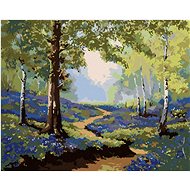 Spring forest with flowers, 80×100 cm, stretched canvas on frame - Painting by Numbers