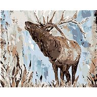 Deer in a Landscape (Haley Bush), 80×100 cm, unframed and without canvas shut off - Painting by Numbers