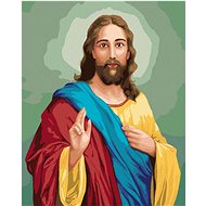 Jesus Christ, 40×50 cm, stretched canvas on frame - Painting by Numbers