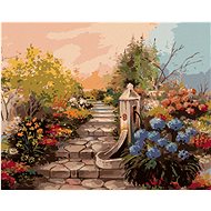 Stone Steps in the Forest, 40×50 cm, stretched canvas on frame - Painting by Numbers