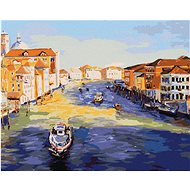 Canal in Venice, 40×50 cm, without frame and without canvas shut off - Painting by Numbers