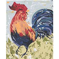 Rooster I (Haley Bush), 40×50 cm, without frame and without canvas shut off - Painting by Numbers