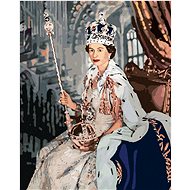 Coronation of Queen Elizabeth II, 40×50 cm, stretched canvas on frame - Painting by Numbers