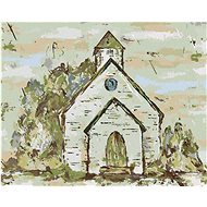 Church (Haley Bush), 40×50 cm, stretched canvas on frame - Painting by Numbers