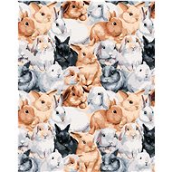 Rabbit and his crew, 40×50 cm, stretched canvas on frame - Painting by Numbers