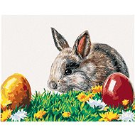 Rabbit and Easter Eggs, 40×50 cm, without frame and without canvas shut off - Painting by Numbers