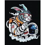 Astronaut Rabbit, 40×50 cm, off canvas on frame - Painting by Numbers