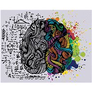 Creative conception of the human brain, 80×100 cm, without frame and without turning off the canvas - Painting by Numbers
