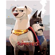 Crypto and Ace (DC League of Super Pets), 40×50 cm, off canvas on frame - Painting by Numbers