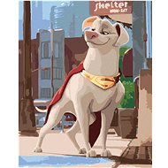 Crypto with mischievous eyes (DC League of Super Pets), 40×50 cm, without frame and without canvas s - Painting by Numbers