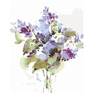 Lilac bouquet, 40×50 cm, stretched canvas on frame - Painting by Numbers