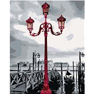 Lamp in Venice, 80×100 cm, without frame and without canvas shut off - Painting by Numbers