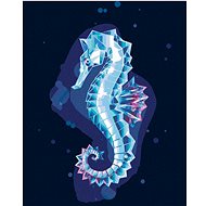Ice Seahorse, 80×100 cm, stretched canvas on frame - Painting by Numbers