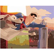 Flying Superman with Crypt (DC League of Super Pets), 40×50 cm, without frame and without canvas shu - Painting by Numbers