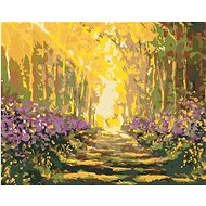 Summer walk in the forest, 80×100 cm, without frame and without canvas shut off - Painting by Numbers