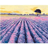 Lavender field with tree - Painting by Numbers