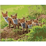 Fox and his crew, 80×100 cm, without frame and without canvas shut off - Painting by Numbers
