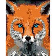 Fox with blue eyes, 40×50 cm, without frame and without turning off the canvas - Painting by Numbers