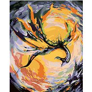 Flying dragon, 80×100 cm, without frame and without canvas shut off - Painting by Numbers