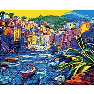 Boats at the Old Town, 40×50 cm, without frame and without canvas shut off - Painting by Numbers