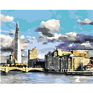 London on the Palm of the Hand, 80×100 cm, stretched canvas on frame - Painting by Numbers