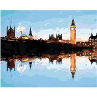 London in Reflection, 40×50 cm, stretched canvas on frame - Painting by Numbers