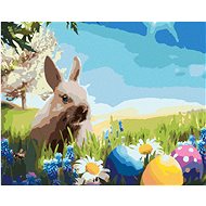 Small Easter Bunny, 40×50 cm, without frame and without canvas - Painting by Numbers