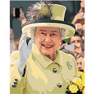 Waving Queen Elizabeth II, 40×50 cm, without frame and without canvas shut off - Painting by Numbers