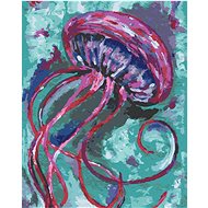 Medusa on green background, 40×50 cm, stretched canvas on frame - Painting by Numbers