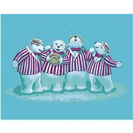 Bear Quartet (Sue Ellen Brown), 80×100 cm, stretched canvas on frame - Painting by Numbers