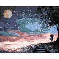 Lovers under the stars of the moon - Painting by Numbers