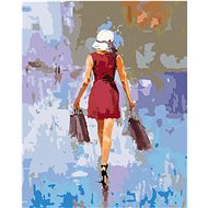 fashionable woman, 80×100 cm, stretched canvas on frame - Painting by Numbers