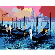Blue Venice, 40×50 cm, stretched canvas on frame - Painting by Numbers