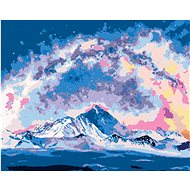 Mount Everest under the Milky Way, 40×50 cm, off canvas on frame - Painting by Numbers