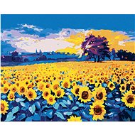 Huge sunflower field, 40×50 cm, without frame and without canvas shut off - Painting by Numbers