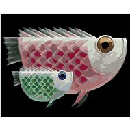 Giant fish and its giant baby, 40×50 cm, without frame and without canvas shut off - Painting by Numbers