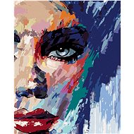 Charming Woman, 40×50 cm, without frame and without canvas shut off - Painting by Numbers