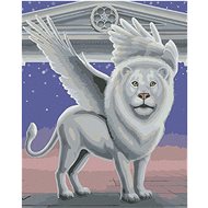 Winged Lion Guardian (Sue Ellen Brown), 40×50 cm, stretched canvas on frame - Painting by Numbers