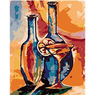 Open drink glasses, 40×50 cm, without frame and without canvas shut off - Painting by Numbers