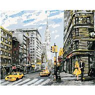 Pár na ulici v New Yorku, 80 × 100 cm, bez rámu a bez napnutia plátna - Maľovanie podľa čísel