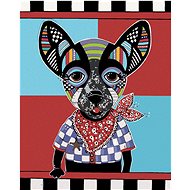 Chihuahua dog (Jonna James), 40×50 cm, stretched canvas on frame - Painting by Numbers