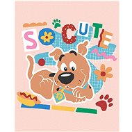 Poster Scooby with hotdog (Scooby Doo), 40×50 cm, off canvas on frame - Painting by Numbers