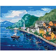 Coast near Hallstatt, Austria, 40×50 cm, unframed and without canvas shut off - Painting by Numbers