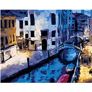 Evening in Venice, 80×100 cm, stretched canvas on frame - Painting by Numbers